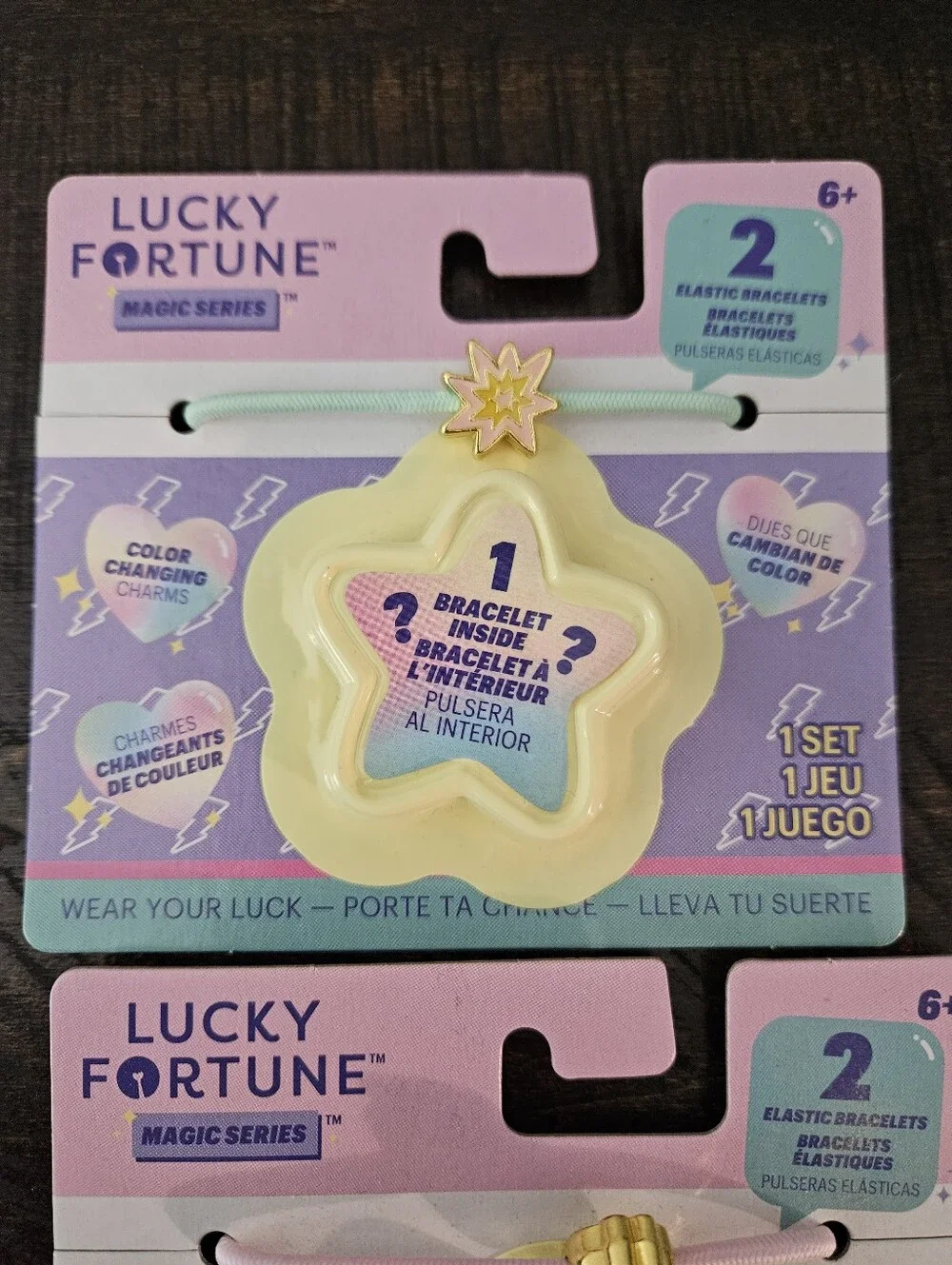 Lucky Fortune Magic Series Elastic Bracelets - Yellow & Light Blue